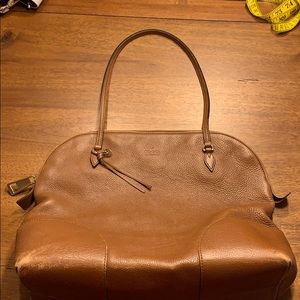 Gucci Brown Pebbled Leather Tote Shoulder Bag